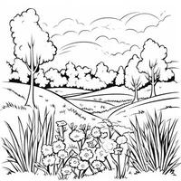 Landscape Coloring Pages photo