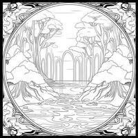 Landscape Coloring Pages photo