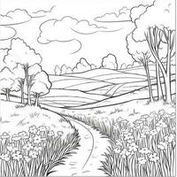 Landscape Coloring Pages photo