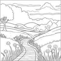 Landscape Coloring Pages photo