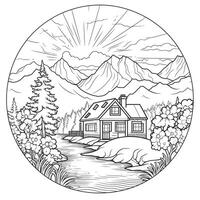 Landscape Coloring Pages photo