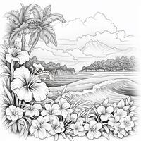 Landscape Coloring Pages photo