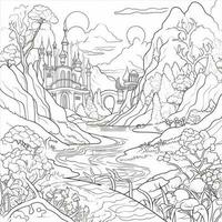 Landscape Coloring Pages photo