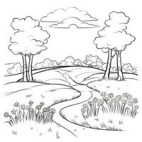 Landscape Coloring Pages photo