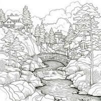 Landscape Coloring Pages photo