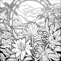 Landscape Coloring Pages photo