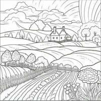 Landscape Coloring Pages photo