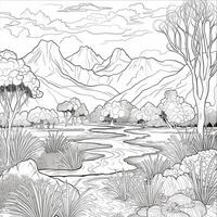 Landscape Coloring Pages photo