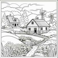 Landscape Coloring Pages photo