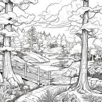 Landscape Coloring Pages photo