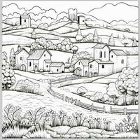 Landscape Coloring Pages photo