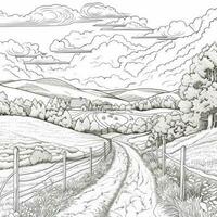 Landscape Coloring Pages photo