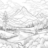 Landscape Coloring Pages photo