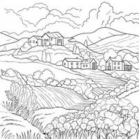 Landscape Coloring Pages photo