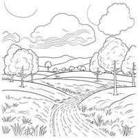 Landscape Coloring Pages photo