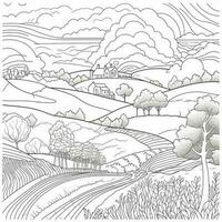 Landscape Coloring Pages photo