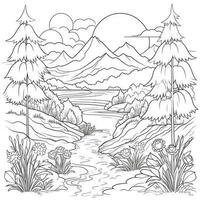 Landscape Coloring Pages photo