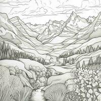 Landscape Coloring Pages photo