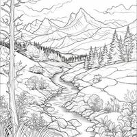 Landscape Coloring Pages photo