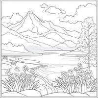 Landscape Coloring Pages photo