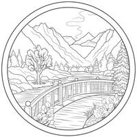 Landscape Coloring Pages photo