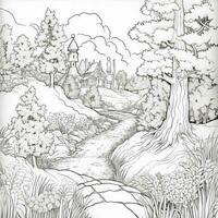 Landscape Coloring Pages photo