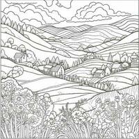 Landscape Coloring Pages photo