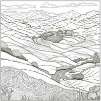 Landscape Coloring Pages photo