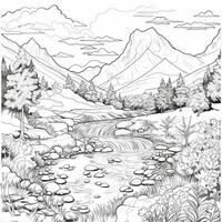 Landscape Coloring Pages photo