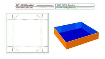 collepssobl o plegable fácilmente redimensionable y editable caja, acanalado Envío caja y dieline tamplate y 3d hacer vector