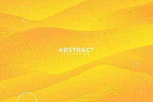 Abstract yellow fluid shape modern background vector