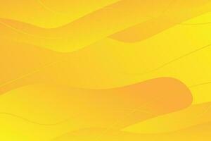 Yellow background with dynamic abstract shapes vector