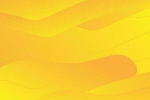 Yellow background with dynamic abstract shapes vector