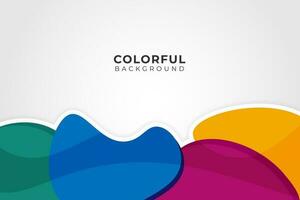 abstract background with colorful rounded shapes vector