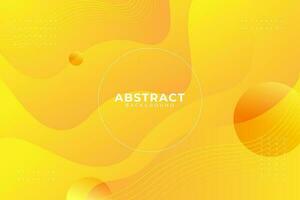 Abstract yellow fluid shape modern background vector