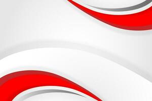 Abstract red and wave background for business presentation vector