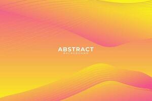 Yellow background with dynamic abstract shapes vector