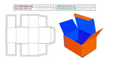 Indestructo type Corrugated Mailer Shipping Box dieline and 3D vector box editable and resizable dieline file