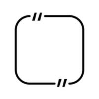Quoting box. Quote frame with quotation marks. vector