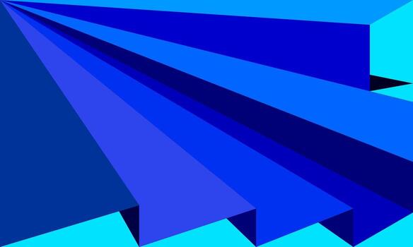 Dynamic fluid blue geometric with colorful gradient background vector