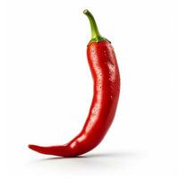 Chili pepper isolated on white background. Ripe chili pepper Clipping Path photo