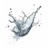 Water splash on white background photo