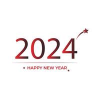 2024 contento nuevo año logo texto diseño. conjunto de 2024 número diseño modelo. símbolos 2024 contento nuevo año. vector ilustración con negro etiquetas logo para diarios, cuadernos, calendarios