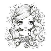 Mermaid Coloring Pages For Kids photo