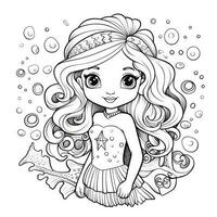 Mermaid Coloring Pages For Kids photo