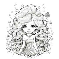 Mermaid Coloring Pages For Kids photo