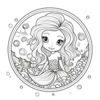 Mermaid Coloring Pages For Kids photo