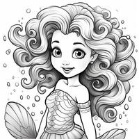 Mermaid Coloring Pages For Kids photo