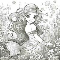 Mermaid Coloring Pages For Kids photo