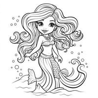 Mermaid Coloring Pages For Kids photo